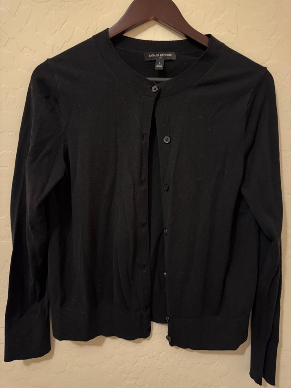 Banana Republic Black Knit Button Cardigan
